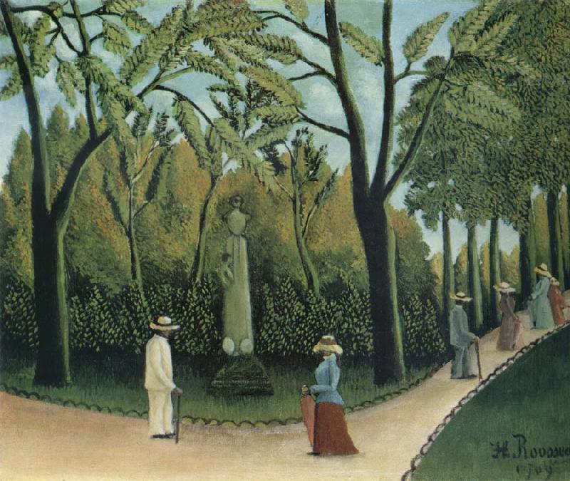 Henri Rousseau The Chopin Memorial in the Luxembourg Garden Sweden oil painting art